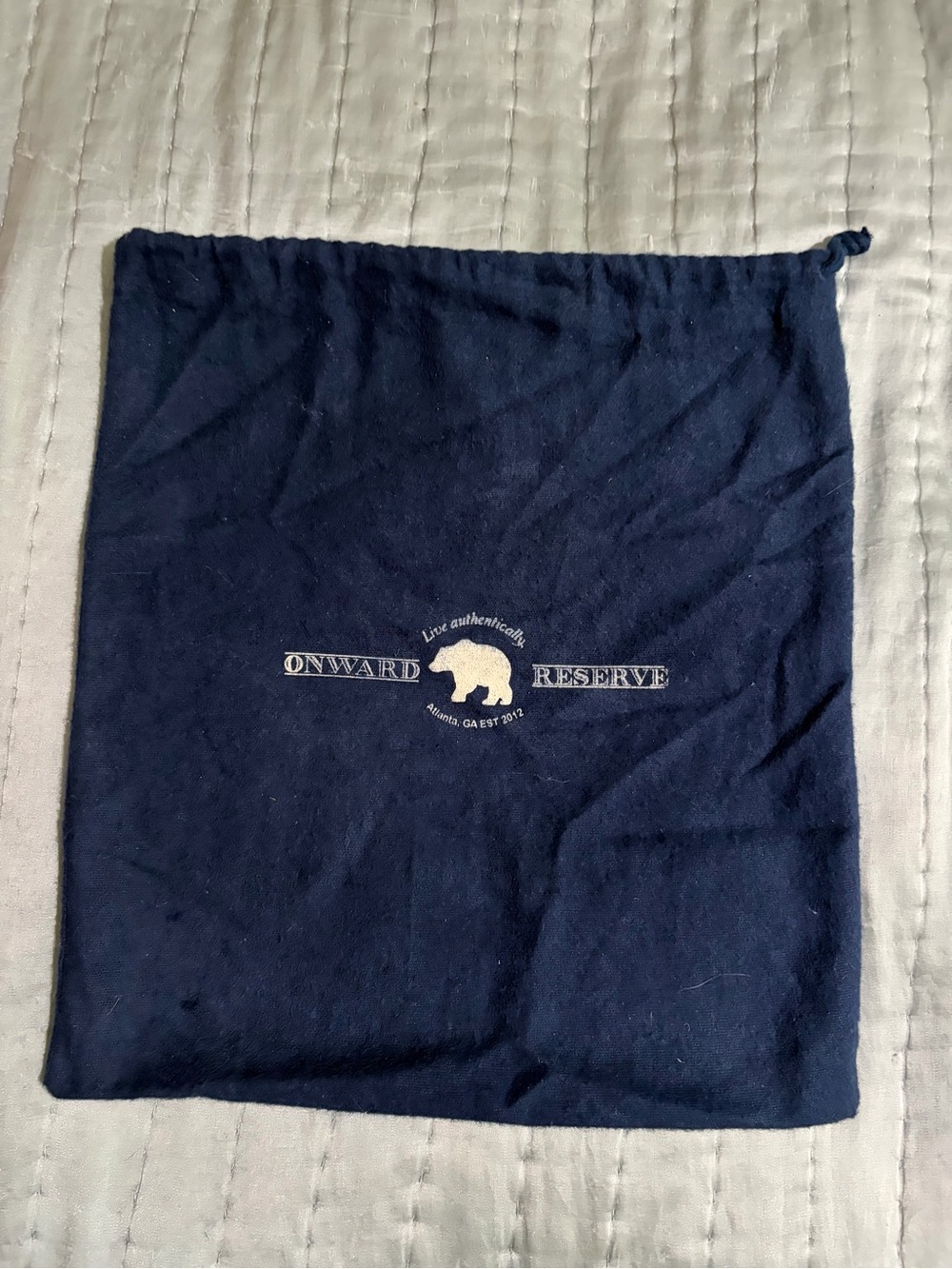 Onward Reserve Navy Drawstring Shoe Bag